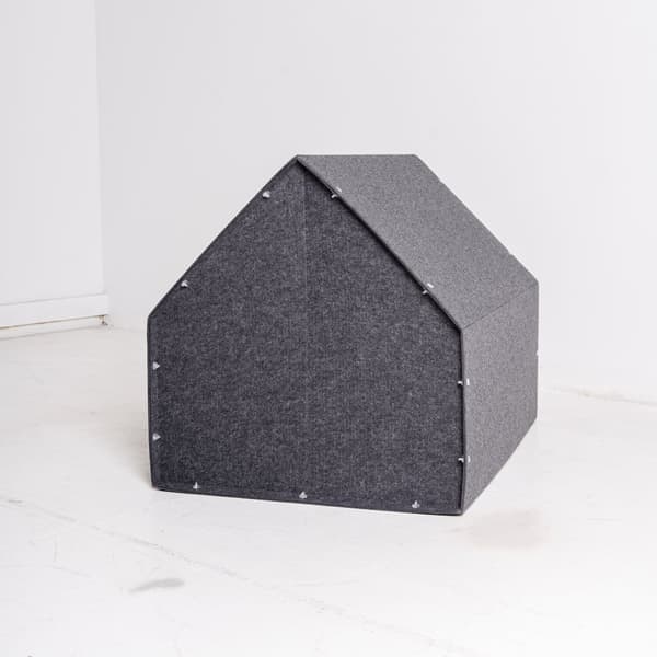 Rexproduct Pethome 2.0 moderne økologisk hundegård lysegrå med farverig madras