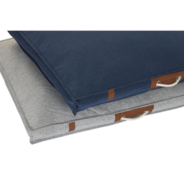 Hundeseng DKD Home Decor 88 x 68 x 10 cm Marineblå Lysegrå 2 enheder