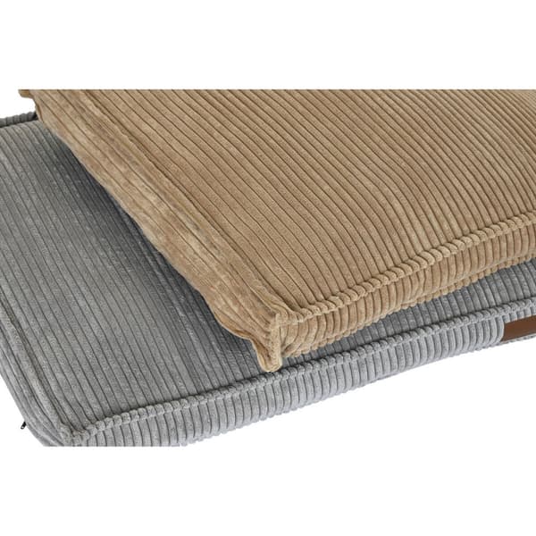 Hundeseng DKD Home Decor 70 x 57 x 10 cm Grå Camel 2 enheder