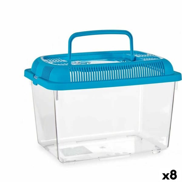 Fisketank Med håndtak Stor Blå Plast 7 L 20 x 20 x 30 cm (8 enheter)