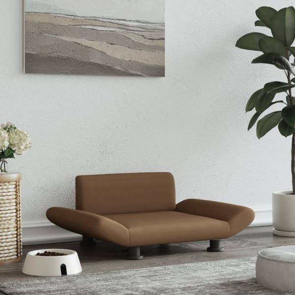 hundeseng 70x45x28 cm stof brun