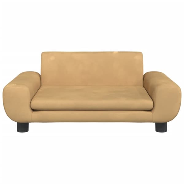 Hundbädd brun 70x45x33 cm sammet