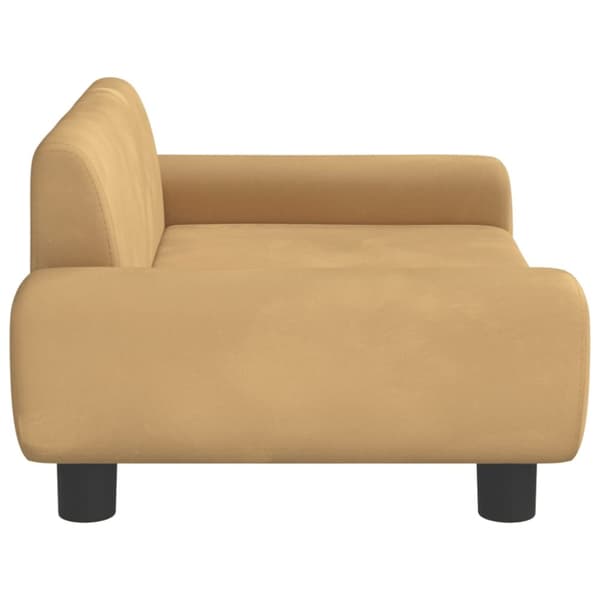 Hundbädd brun 70x45x33 cm sammet