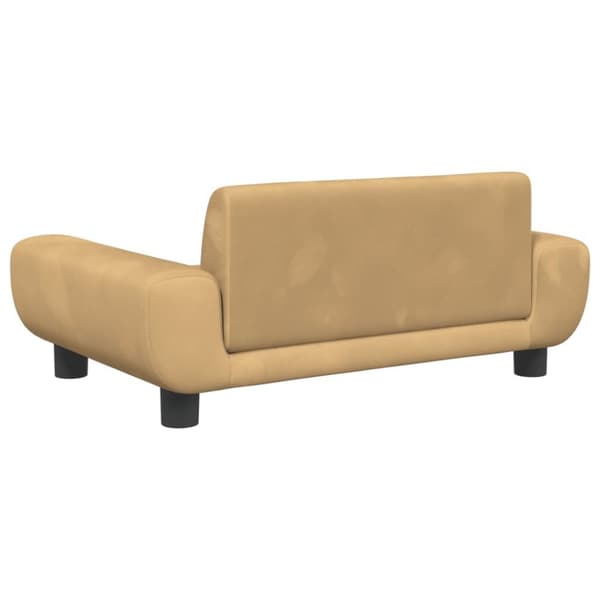 Hundbädd brun 70x45x33 cm sammet