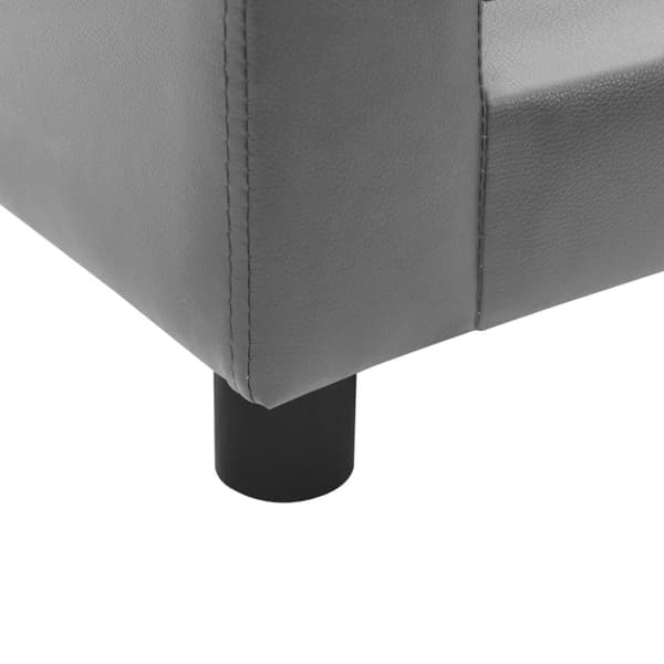 hundesofa 60x43x30 cm plys og kunstlæder grå