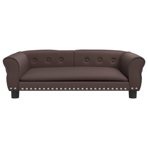 Hundbädd brun 95x55x30 cm konstläder