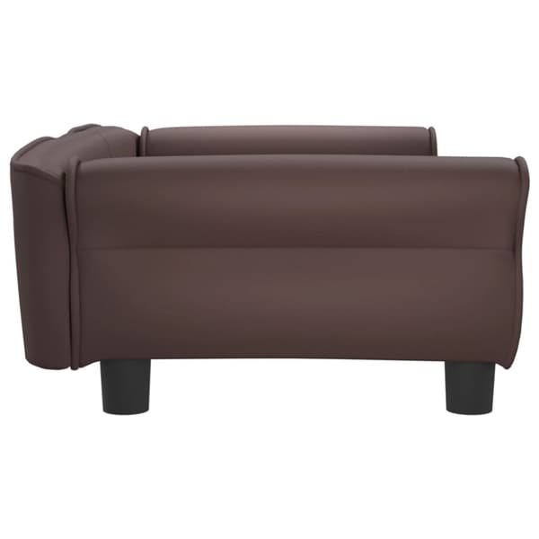 Hundbädd brun 95x55x30 cm konstläder
