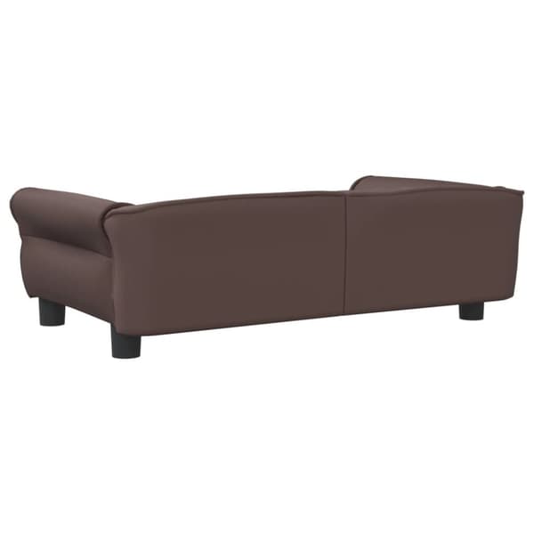 Hundbädd brun 95x55x30 cm konstläder