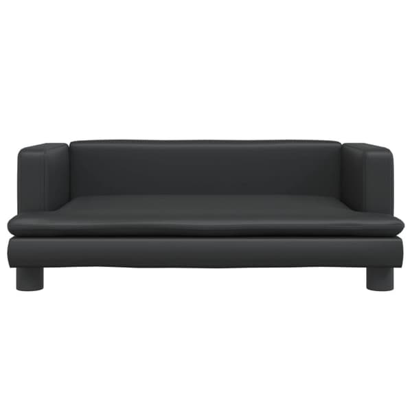 Hundbädd svart 80x45x30 cm konstläder