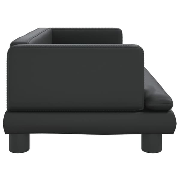 Hundbädd svart 80x45x30 cm konstläder