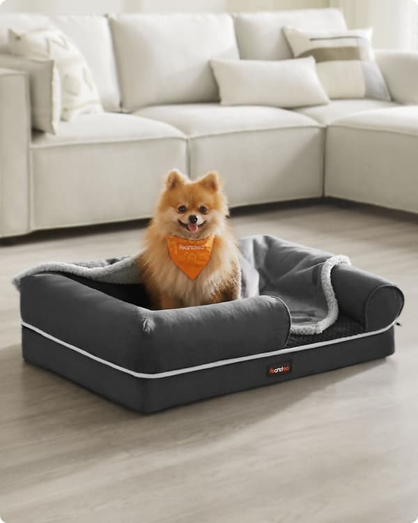 Rootz Plys Hundeseng - Pet Pude - Stor pude - Komfortabel - 76 cm x 51 cm x 18 cm