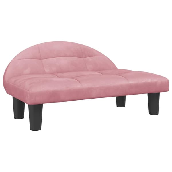 Hundbädd rosa 70x52x30 cm sammet