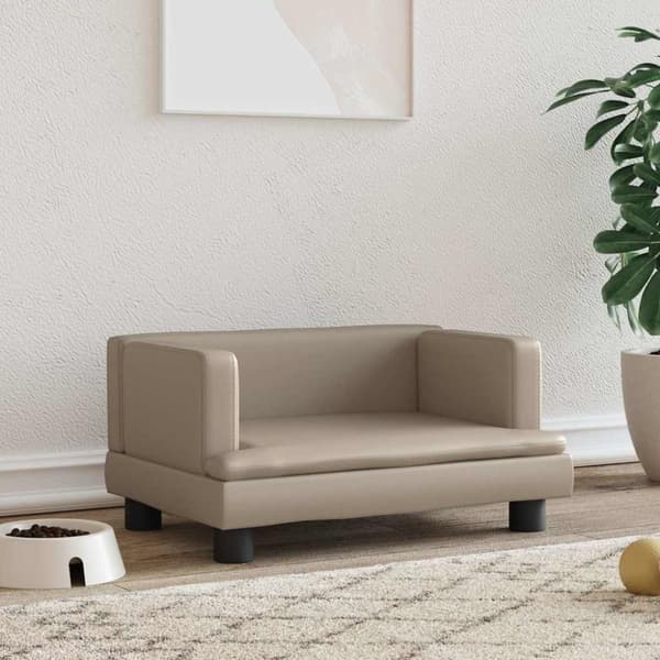 Hundbädd cappuccino 60x40x30 cm konstläder