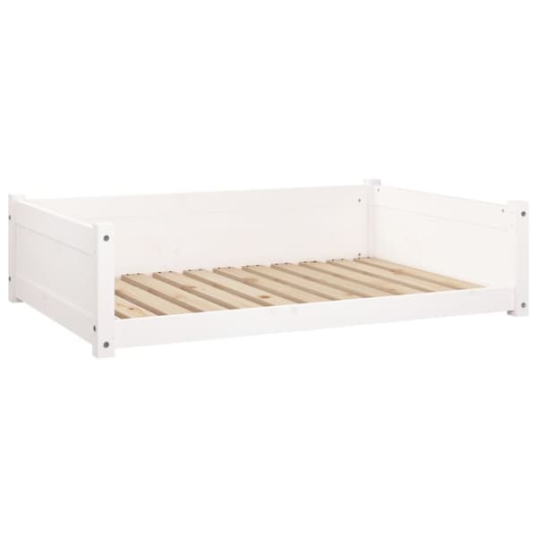 Hundbädd vit 105,5x75,5x28 massiv furu