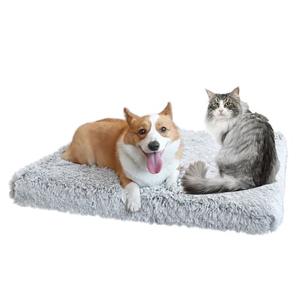 PLYS REKTANGULÆR SENGE kravlegård TIL HUND KAT pude seng 100x60