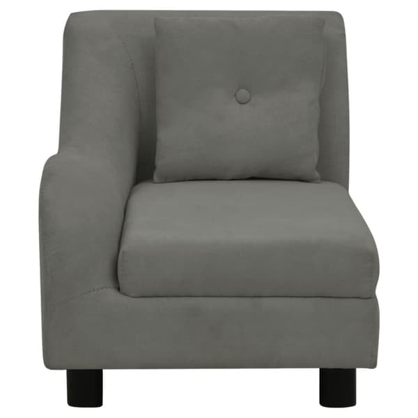 hundesofa med pude 83x44x44 cm plys mørkegrå