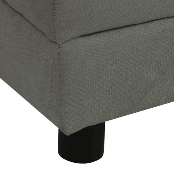 hundesofa med pude 83x44x44 cm plys mørkegrå