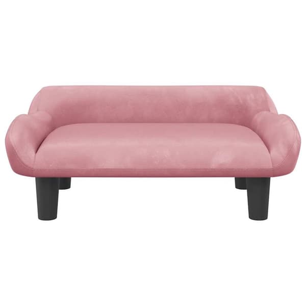 Hundbädd rosa 70x40x24 cm sammet