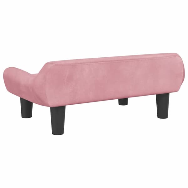Hundbädd rosa 70x40x24 cm sammet