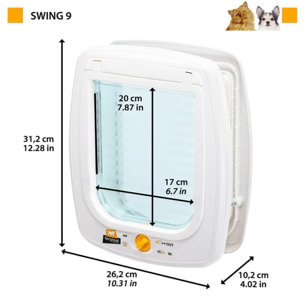 Kattlucka Ferplast Swing 9 Vit 26,1 x 31,2 x 14,2 cm 26,2 x 10,2 x 31,2 cm Plast