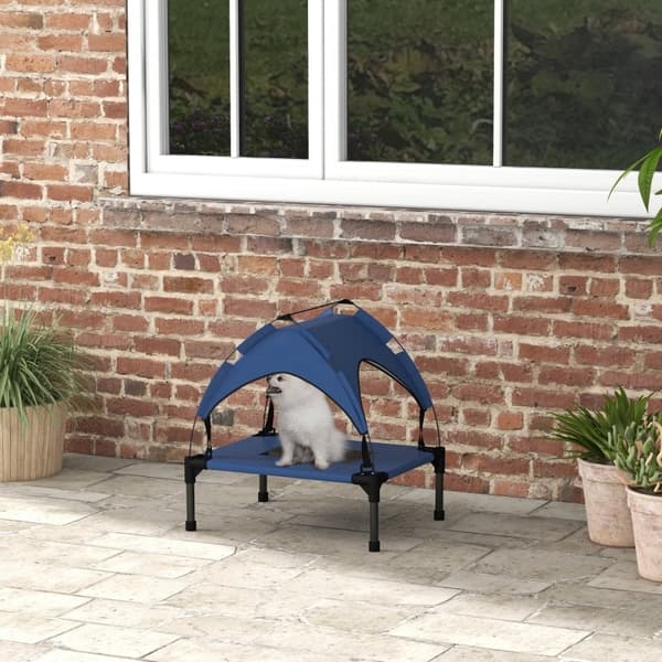 Rootz Outdoor -koiran sänky - Lemmikkien sänky - Korotettu koiransänky - UV- ja vedenkestävä - 61 cm x 46 cm x 63 cm