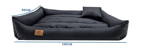 Holdbar XXL hundeseng 120x90cm - Vandtæt, vaskbar & anti-slip til ultimativ komfort