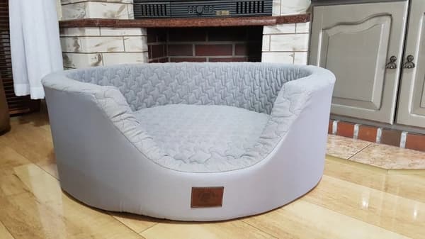 Bekväm XXL hundsäng med avtagbart överdrag & kudde, 90 cm diameter, antiallergisk polyester, lätt att tvätta