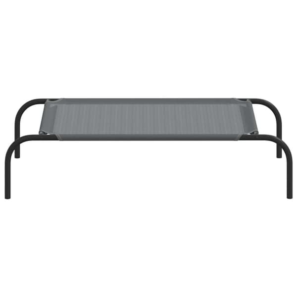 vidaXL Forhøyet hundeseng grå 90x50x20 cm tekstil og stål