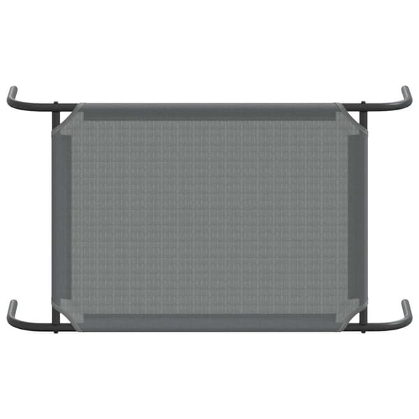 vidaXL Forhøyet hundeseng grå 90x50x20 cm tekstil og stål
