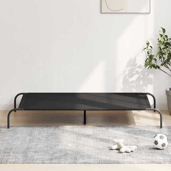 vidaXL Korotettu koiransänky musta 150x90x20 cm Oxford kangas ja teräs