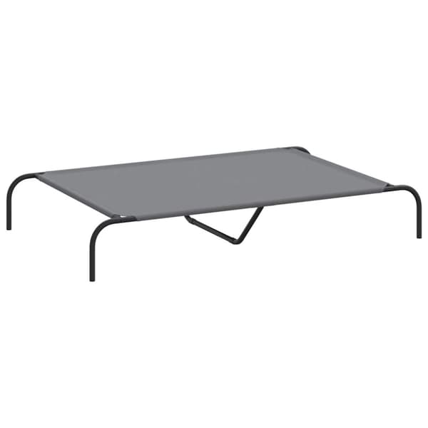 vidaXL Korotettu koiransänky harmaa 130x80x20 cm Oxford kangas teräs