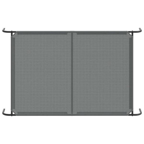 vidaXL Forhøyet hundeseng grå 150x90x20 cm tekstil og stål