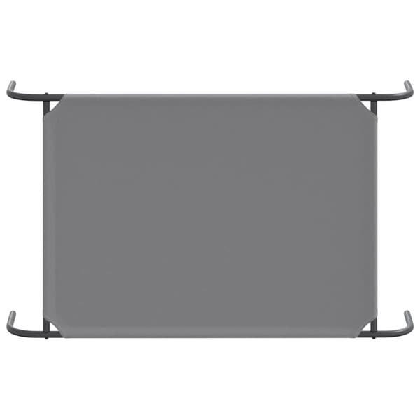 vidaXL Forhøyet hundeseng grå 110x65x20 cm oxfordstoff og stål