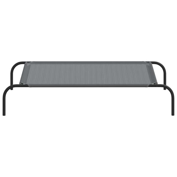 vidaXL Forhøyet hundeseng grå 110x65x20 cm tekstil og stål