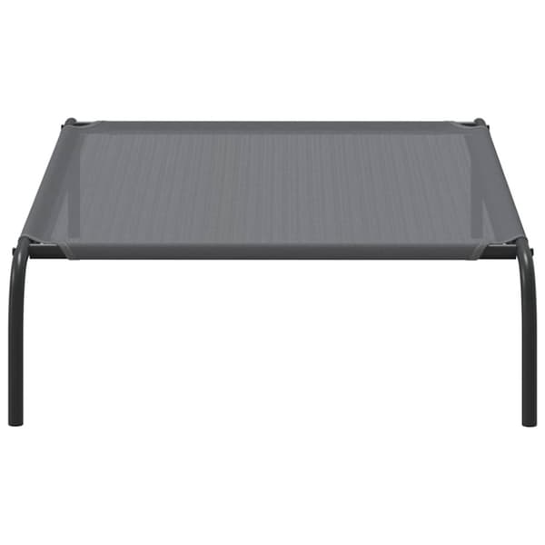 vidaXL Forhøyet hundeseng grå 110x65x20 cm tekstil og stål
