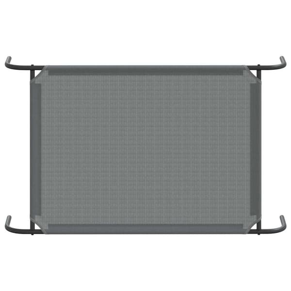 vidaXL Forhøyet hundeseng grå 110x65x20 cm tekstil og stål