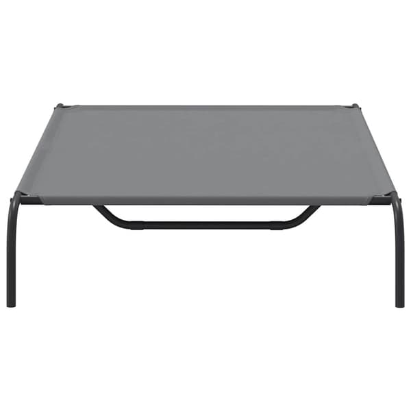 vidaXL Forhøyet hundeseng grå 130x80x20 cm oxfordstoff og stål
