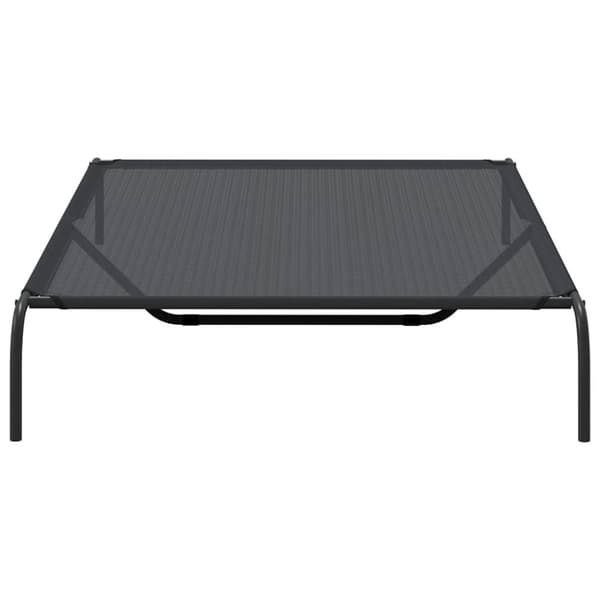 vidaXL Forhøyet hundeseng svart 150x90x20 cm tekstil og stål