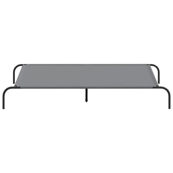 vidaXL Förhöjd hundsäng grå 150x90x20 cm oxfordtyg och stål