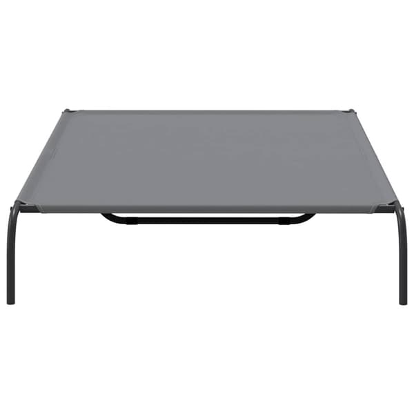vidaXL Förhöjd hundsäng grå 150x90x20 cm oxfordtyg och stål