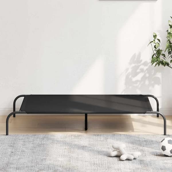 vidaXL Korotettu koiransänky musta 130x80x20 cm Oxford kangas ja teräs