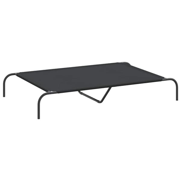 vidaXL Korotettu koiransänky musta 130x80x20 cm Oxford kangas ja teräs