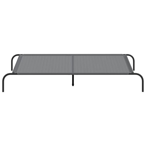 vidaXL Korotettu koiransänky harmaa 150x90x20 cm tekstiili ja teräs