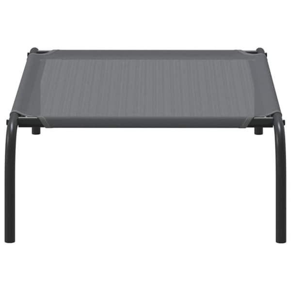 vidaXL forhøjet hundeseng 90x50x20 cm textilene og stål grå