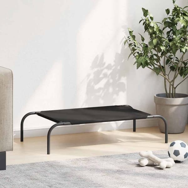 vidaXL Korotettu koiransänky musta 90x50x20 cm Oxford kangas ja teräs