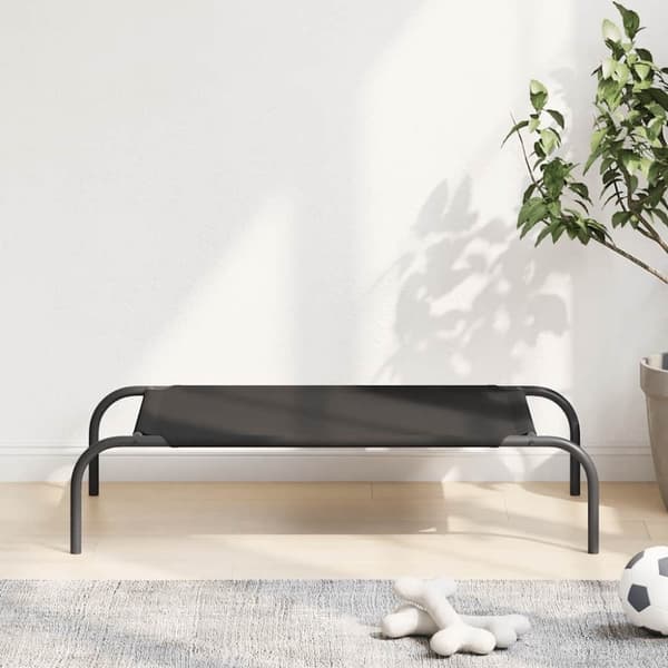 vidaXL Korotettu koiransänky musta 90x50x20 cm Oxford kangas ja teräs