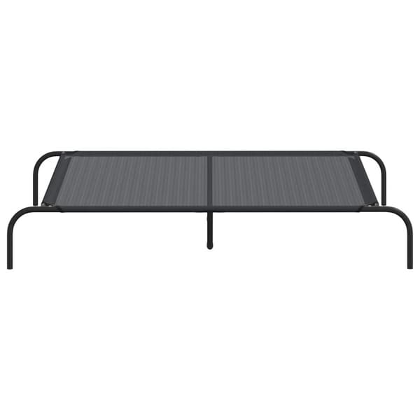 vidaXL Förhöjd hundbädd svart 130x80x20 cm textilene och stål