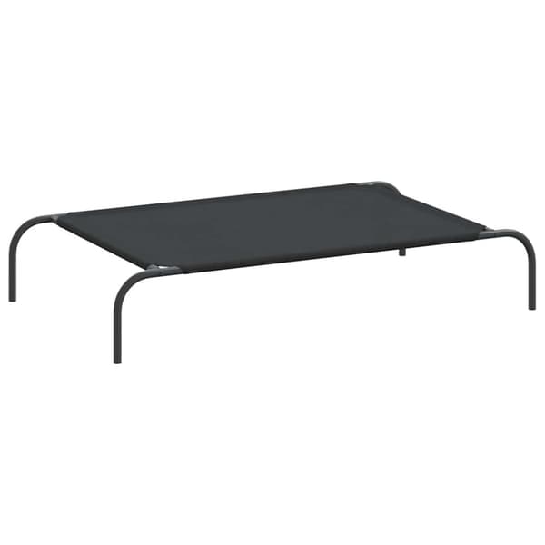 vidaXL Forhøyet hundeseng svart 110x65x20 cm oxfordstoff og stål