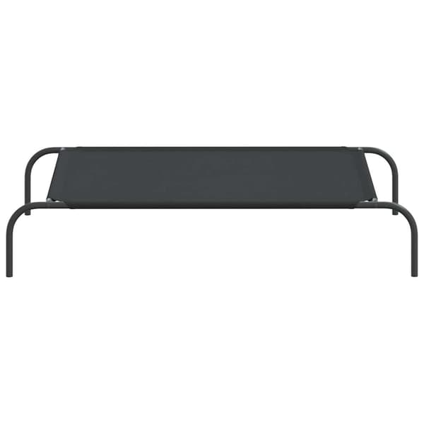 vidaXL Forhøyet hundeseng svart 110x65x20 cm oxfordstoff og stål