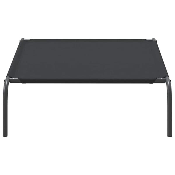 vidaXL Forhøyet hundeseng svart 110x65x20 cm oxfordstoff og stål